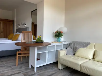 Ein Bett oder Betten in einem Zimmer der Unterkunft Luisenhof