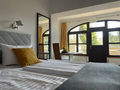 Ein Bett oder Betten in einem Zimmer der Unterkunft Luisenhof