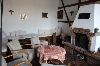 Ein Sitzbereich in der Unterkunft Apartment in Schwielochsee OT Guhlen 36012