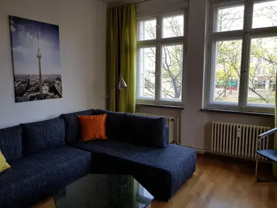 Ein Sitzbereich in der Unterkunft Frankfurter Tor