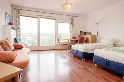 Ein Bett oder Betten in einem Zimmer der Unterkunft ParkView Apartment 1