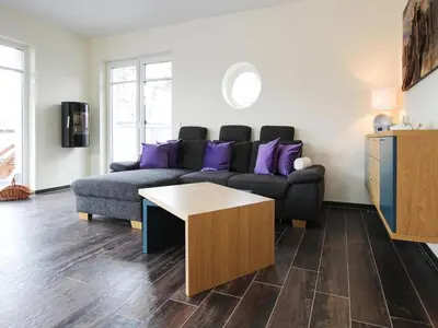Ein Sitzbereich in der Unterkunft Villa Seeblick in Lychen