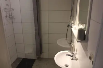Ein Badezimmer in der Unterkunft OG Die alte Stadtmühle direkt an der Flämingskate