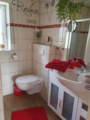 Ein Badezimmer in der Unterkunft Ferienhaus Kabitschke