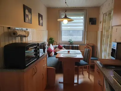 Küche/Küchenzeile in der Unterkunft Ferienhaus Kabitschke