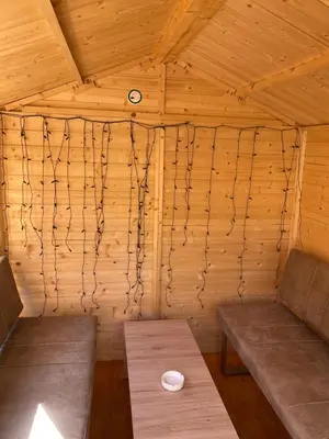 Ein Sitzbereich in der Unterkunft Haus Springpfuhl EG