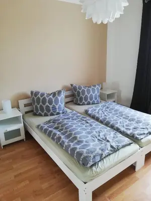 Ein Bett oder Betten in einem Zimmer der Unterkunft Ferienwohnung mit Seeblick