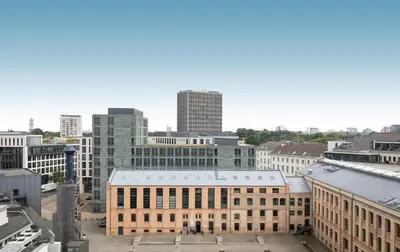 Ein allgemeiner Blick auf Berlin oder ein Stadtblick von des Hotels aus