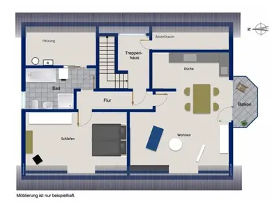 Grundriss der Unterkunft Ferienwohnung Waldweg Bad Saarow