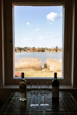 Blick auf einen Fluss in der Nähe der Ferienwohnung