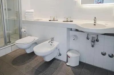 Ein Badezimmer in der Unterkunft Brauhaus in Spandau