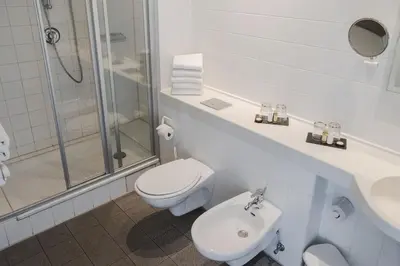 Ein Badezimmer in der Unterkunft Brauhaus in Spandau