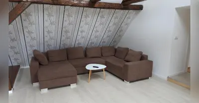 Ein Sitzbereich in der Unterkunft Ferienwohnung Olafs Werkstatt