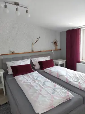 Ein Bett oder Betten in einem Zimmer der Unterkunft Ferienwohnung Lotte