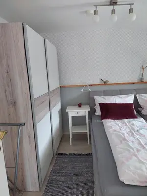 Ein Bett oder Betten in einem Zimmer der Unterkunft Ferienwohnung Lotte