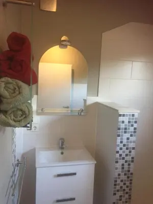 Ein Badezimmer in der Unterkunft Kranichnest