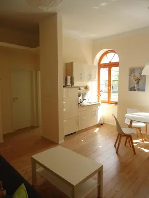 Küche/Küchenzeile in der Unterkunft Ferienwohnung Gänseblümchen in Buchholz