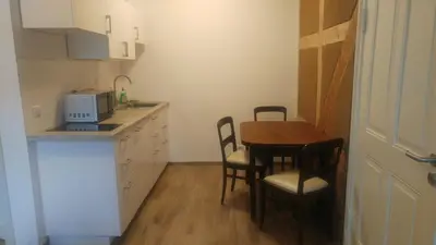 Küche/Küchenzeile in der Unterkunft Mirabellenhof - Kleine Ferienwohnung mit Altstadtblick
