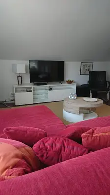 TV/Unterhaltungsangebot in der Unterkunft Klimatisiertes Ferienapartment an der Stadtgrenze von Berlin