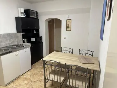 Küche/Küchenzeile in der Unterkunft Gästewohnung Locktow, Hauptstraße 1
