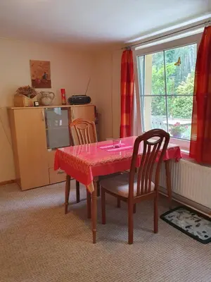 Küche/Küchenzeile in der Unterkunft Ferienwohnung am Wald