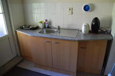 Küche/Küchenzeile in der Unterkunft Ferienwohnung am Wald