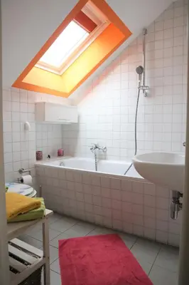 Ein Badezimmer in der Unterkunft Altes Gärtnerhaus
