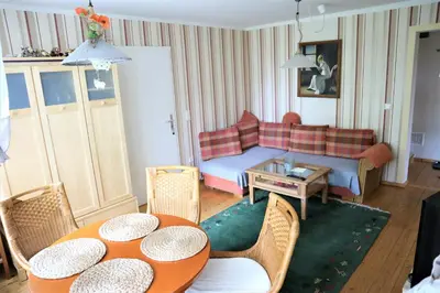 Ein Sitzbereich in der Unterkunft Altes Gärtnerhaus