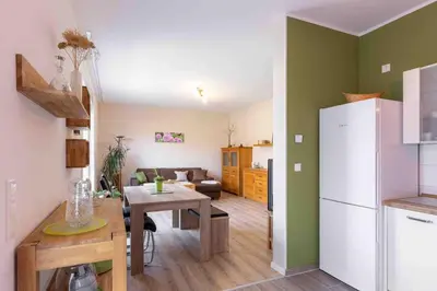 Küche/Küchenzeile in der Unterkunft Havel Ferienhaus Brandenburg, Nähe Beetzsee