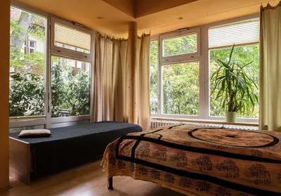 Ein Bett oder Betten in einem Zimmer der Unterkunft Wohnen im Zentrum