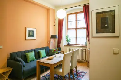 Ein Sitzbereich in der Unterkunft Wohnen im Zentrum
