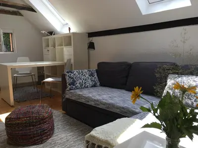Ein Bett oder Betten in einem Zimmer der Unterkunft Cevennenremise
