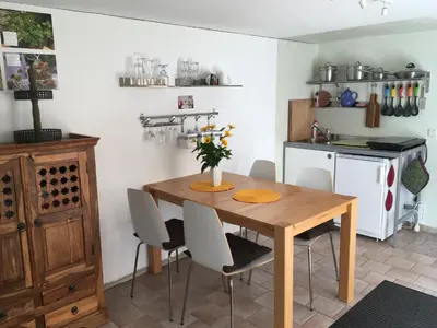 Küche/Küchenzeile in der Unterkunft Cevennenremise