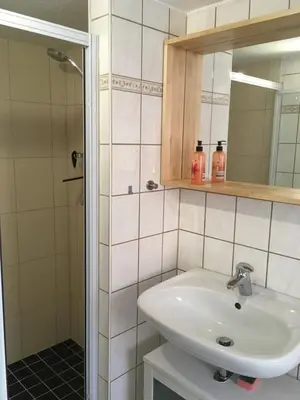 Ein Badezimmer in der Unterkunft Cevennenremise