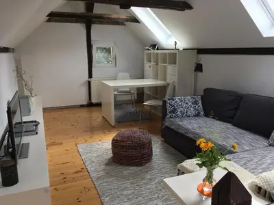 Ein Sitzbereich in der Unterkunft Cevennenremise