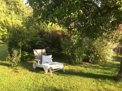 Ein Garten an der Unterkunft GartenApartment Strandgut mit Outdoor Whirlpool und Garten