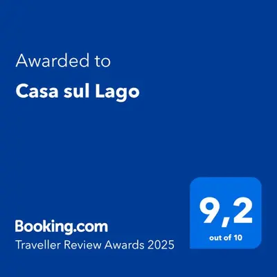 Ein Zertifikat, Auszeichnung, Logo oder anderes Dokument, das in der Unterkunft Casa sul Lago ausgestellt ist