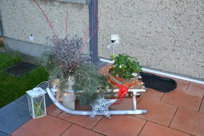 Ein Garten an der Unterkunft Ferienhaus am Birkenwaeldchen - Motzener See 150m