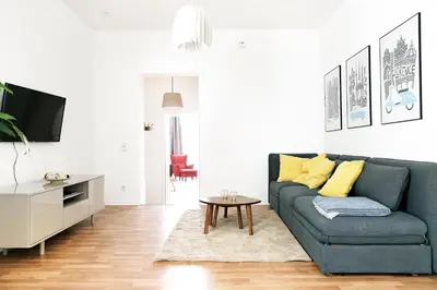 Ein Sitzbereich in der Unterkunft Be in Berlin Apartments in Prenzlauer Berg