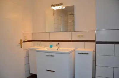 Ein Badezimmer in der Unterkunft Storchennest an der Spree in Radinkendorf