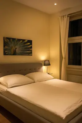 Ein Bett oder Betten in einem Zimmer der Unterkunft glorious cloud apartment