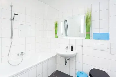 Ein Badezimmer in der Unterkunft Labyrinth