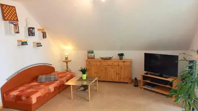 TV/Unterhaltungsangebot in der Unterkunft Ferienwohnung direkt am See