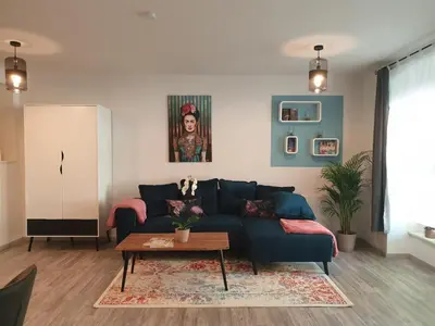Ein Sitzbereich in der Unterkunft Studioapartment L46 - in exklusiver Innenstadtlage