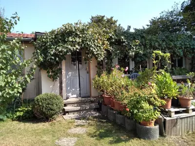 Ein Garten an der Unterkunft Gartenhaus
