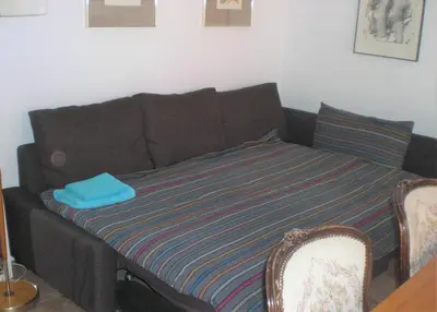 Ein Bett oder Betten in einem Zimmer der Unterkunft Beautiful and Cozy Remise for up to 6 Guests