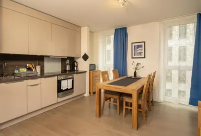 Küche/Küchenzeile in der Unterkunft Holiday at Alexanderplatz Apartments