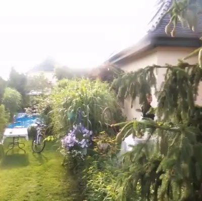 Ein Garten an der Unterkunft Kunsthaus Kurgan