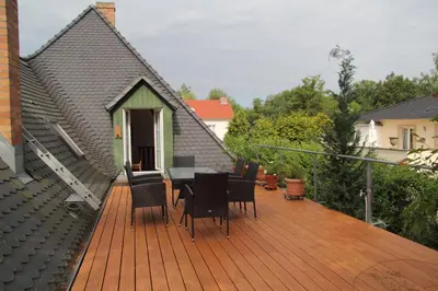 Das Gebäude in dem sich die Ferienwohnung befindet