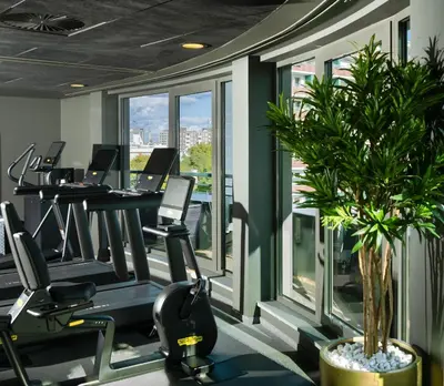 Das Fitnesscenter und/oder die Fitnesseinrichtungen in der Unterkunft SANA Berlin Residence